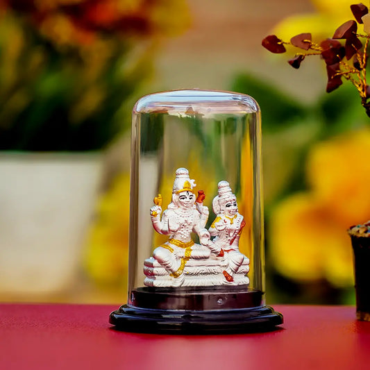 Shiv Parvati Idol 999 Pure Silver