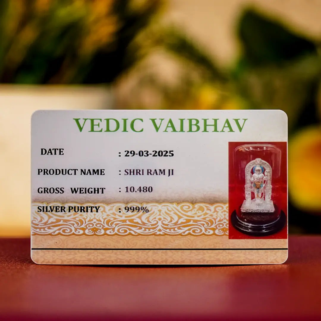 Prabhu Shree Ram Idol 999 Pure Silver