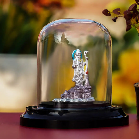 Shri Ram Silver Idol with Ram Mandir
