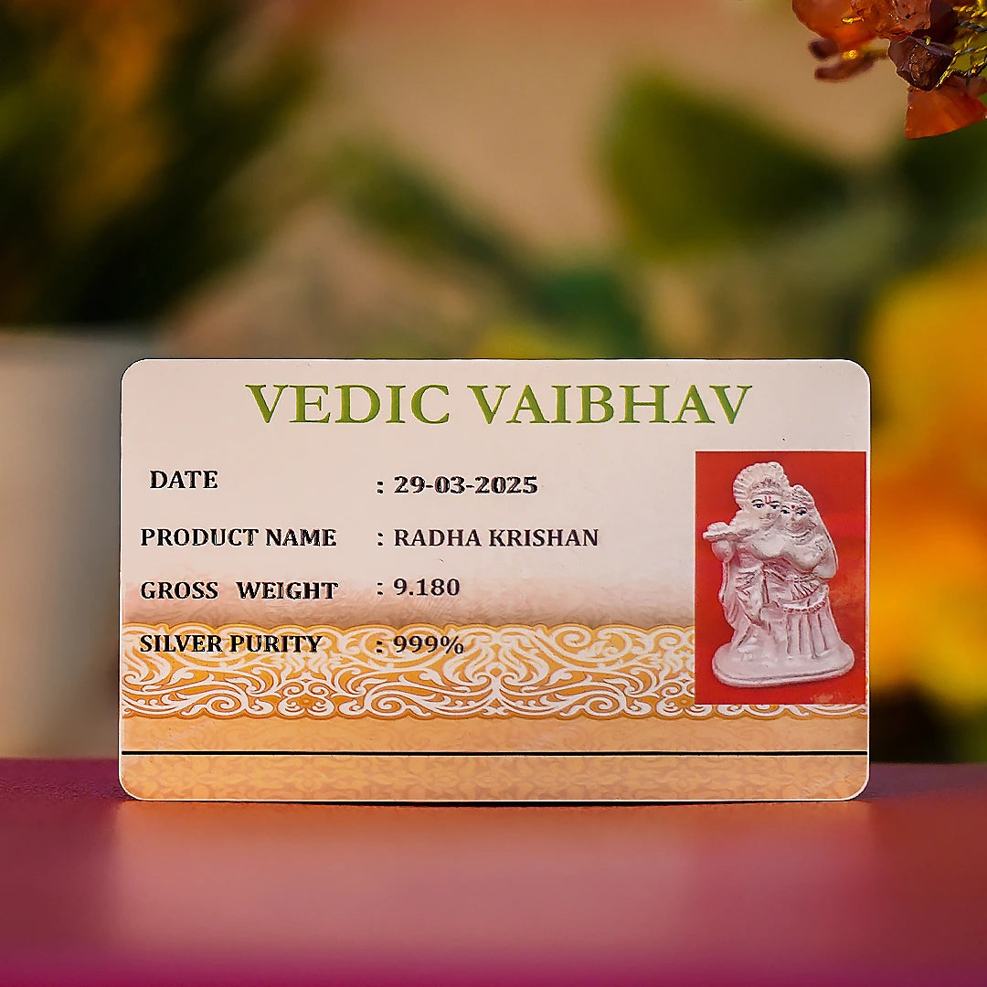 Radha Krishna Idol – 999 Pure Silver