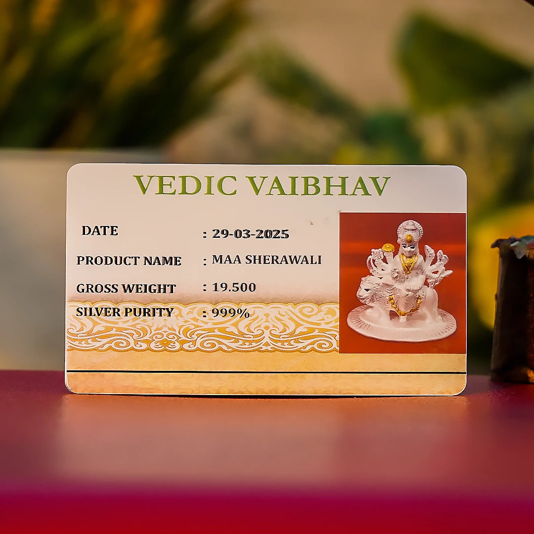 Maa Sherawali Pure Silver Idol