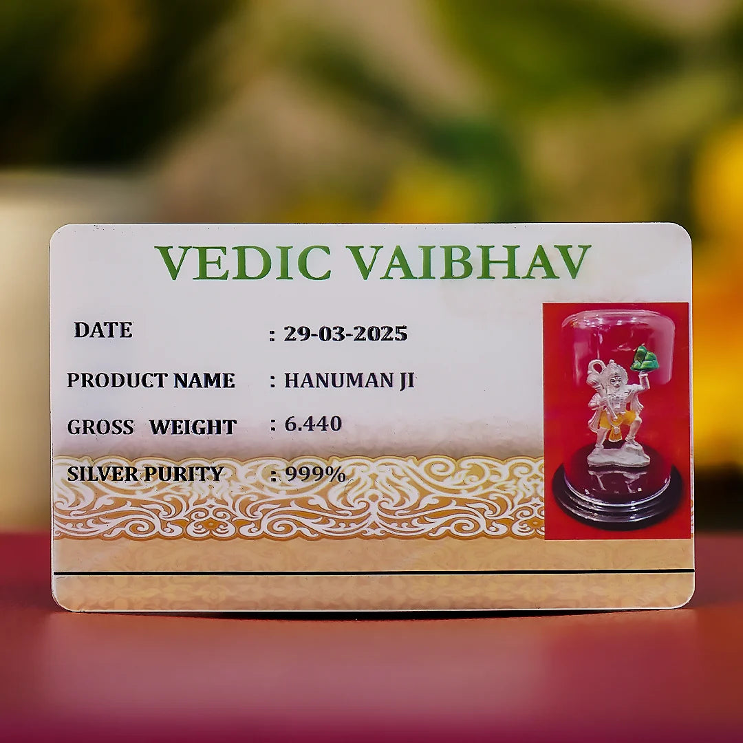 Hanuman Ji Idol 999 Pure Silver