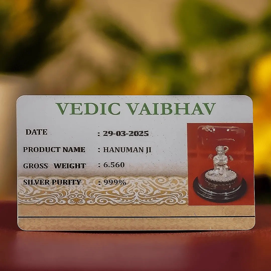 Pavanputra Hanuman Idol 999 Pure Silver