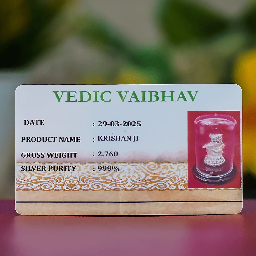 Shree Krishna Idol 999 Pure Silver