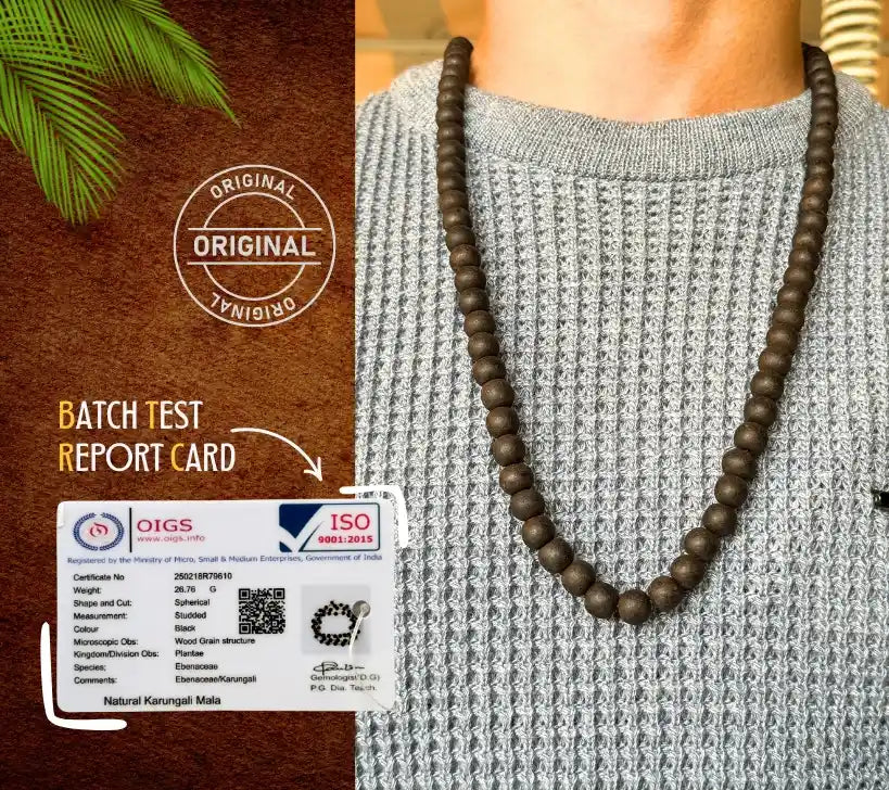 Natural Unpolished Karungali Mala