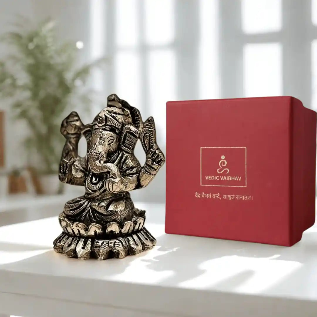 Ganesh Idol –Handcrafted Brass (Antique Finish)