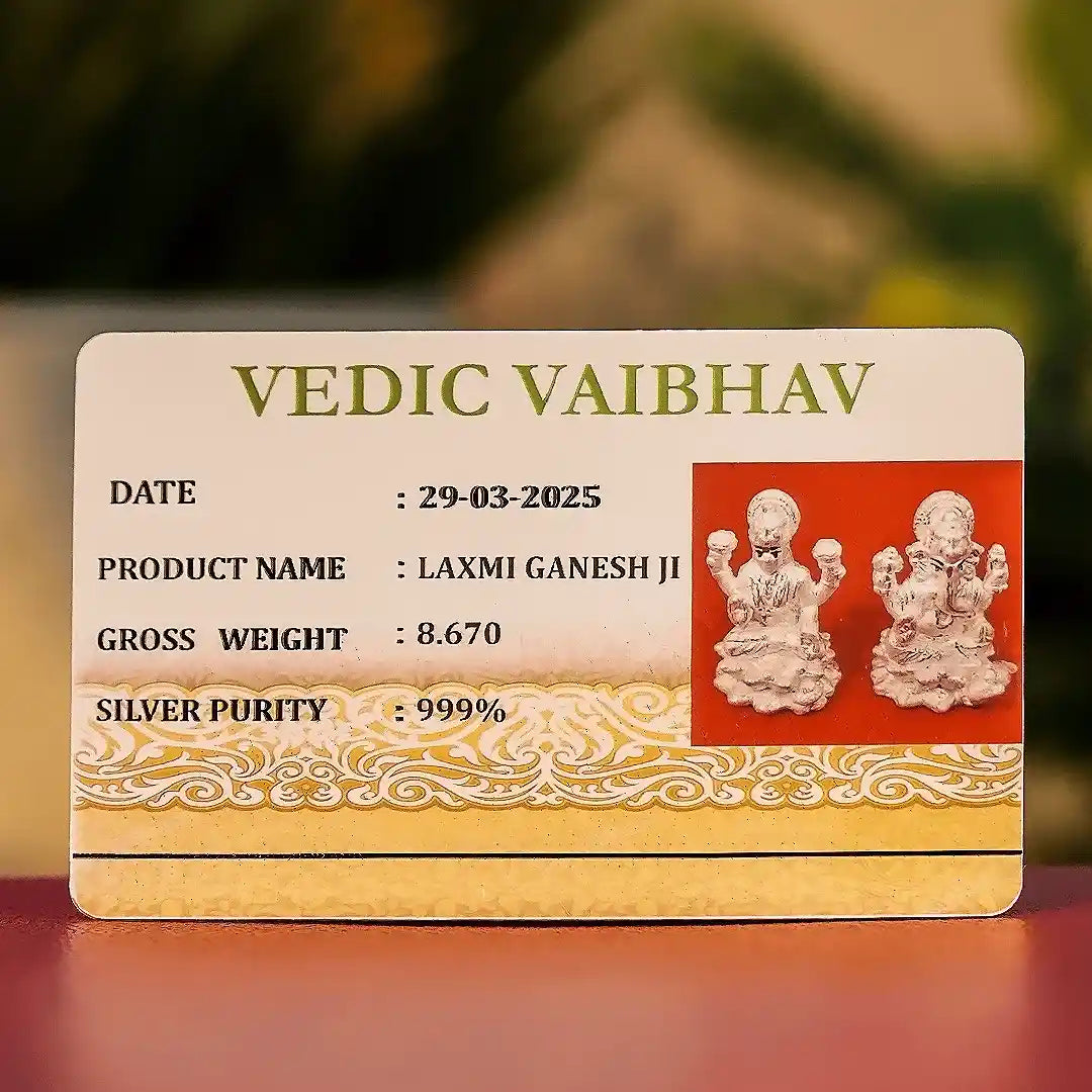 Silver Lakshmi-Ganesh Idol Set (Pure 999 Silver)