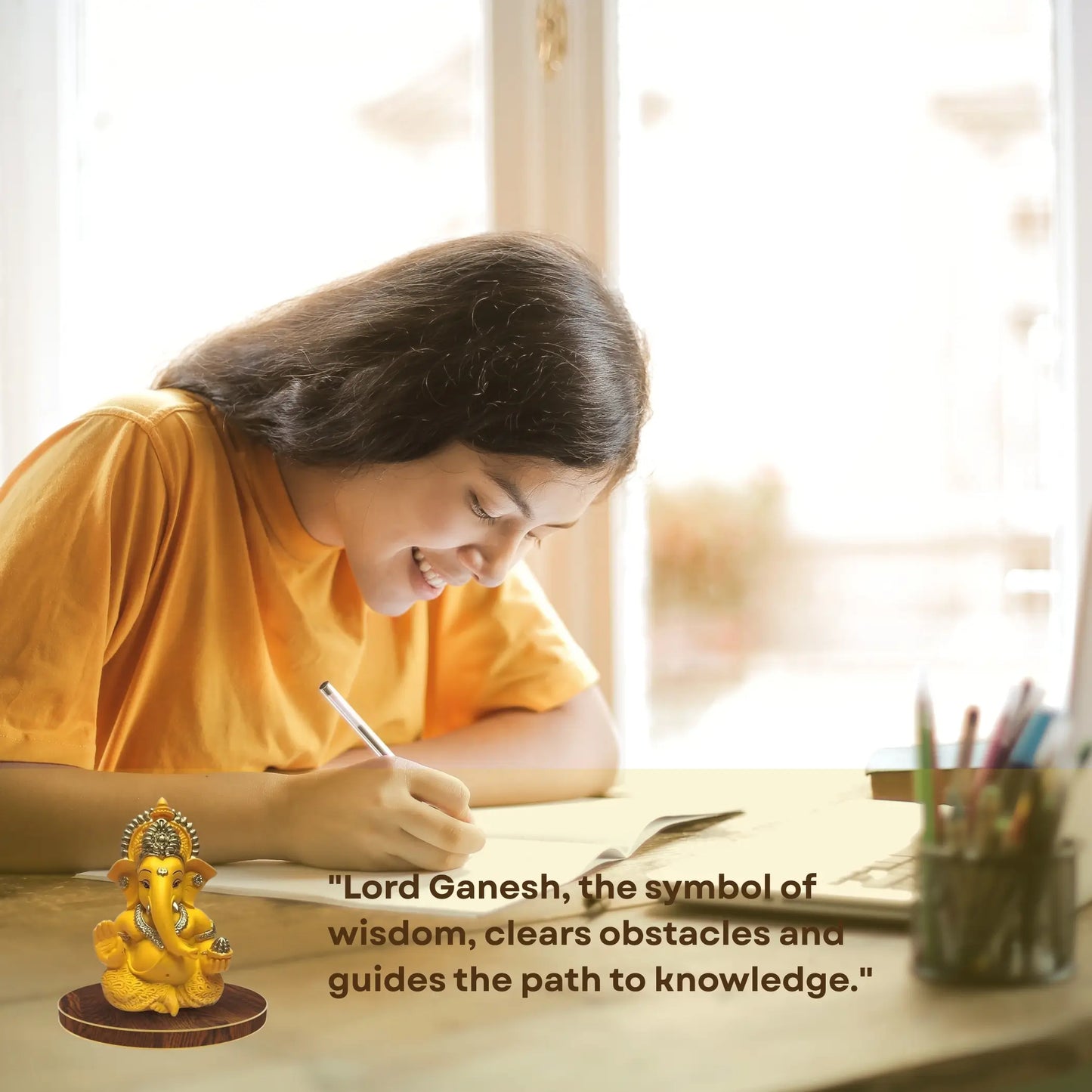 Yellow Ganesh Idol (Approx 3.5 Inch)