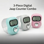 Mini Digital Japa Counter Pack of 3 - Finger Ring