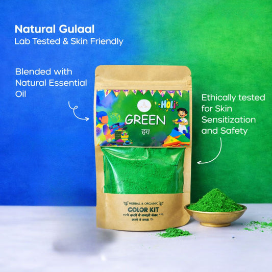 Organic Green Gulal – Divine Blessings of Shri Banke Bihari Ji (80 g)