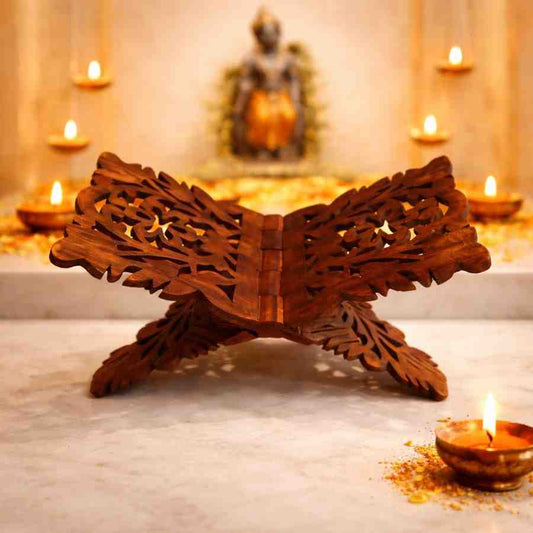 Wooden Book Stand Rail