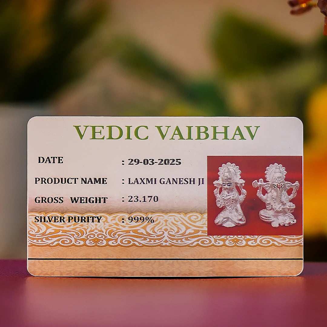 Laxmi Ganesh Ji Idol Set β 999 Pure Silver