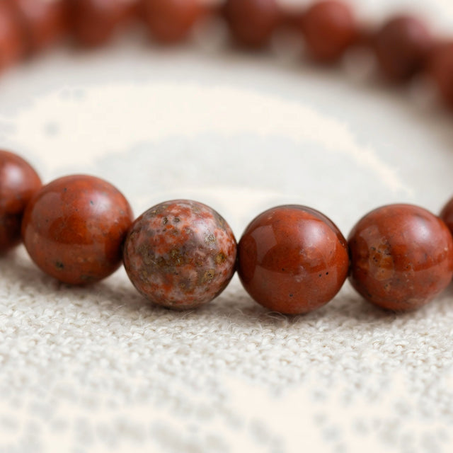 Aries zodiac red jasper and tiger's eye bracelet - glance 2