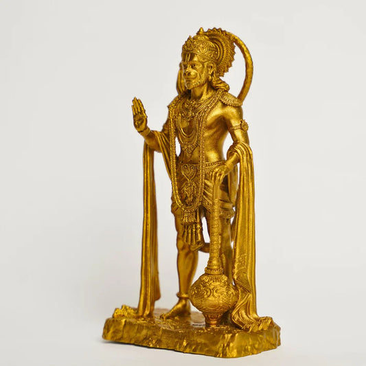 Standing Golden Hanuman Size Approx 12 Cm