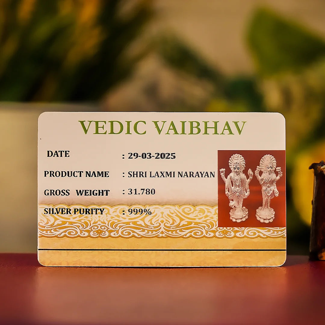 Shri Laxmi Narayan Idol Set (999 Pure Silver)
