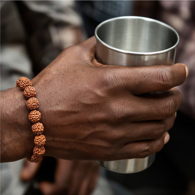5 Mukhi Rudraksha Bracelet, at the counter