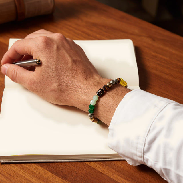 Dhan Yog Bracelet for Cancer, at the desk