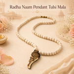 Radha Naam Pendant Tulsi Mala