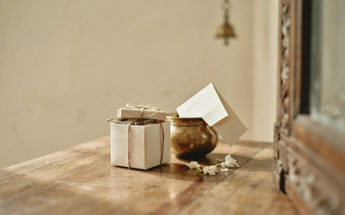 Giftwrapped bracelet box