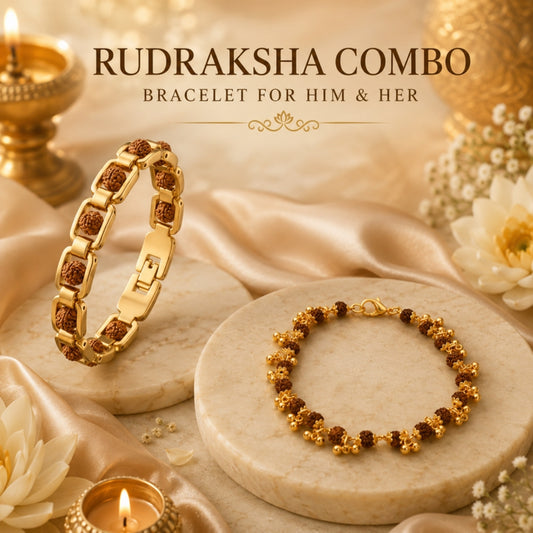 Rudraksha Bracelet Combo for Him & Her