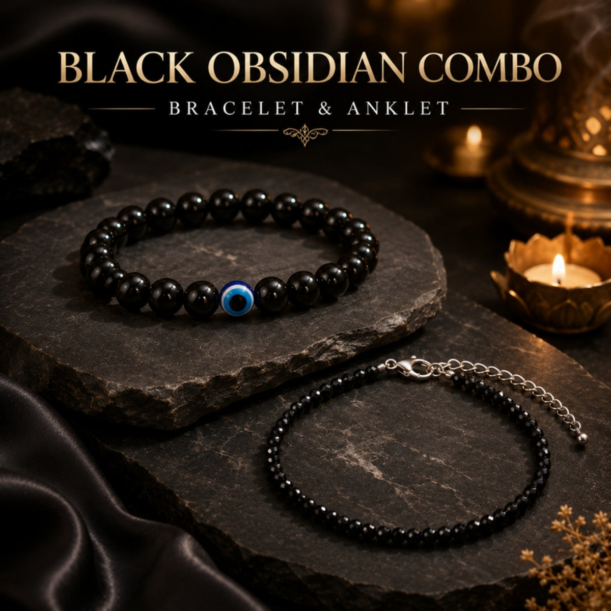 Black Obsidian Combo for Him & Her