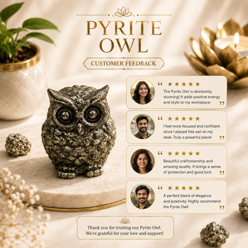 Natural Pyrite Owl - 4