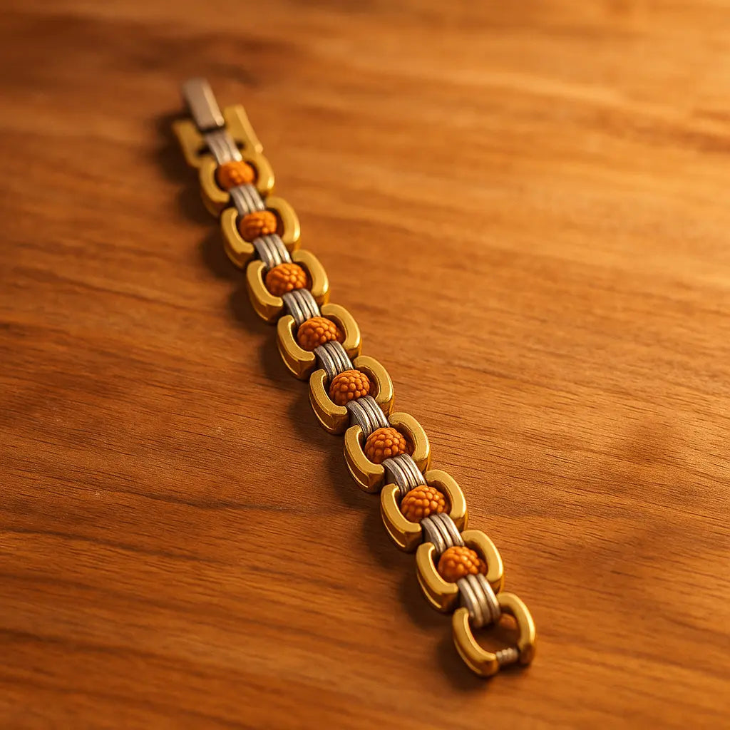 999  Silver Mahadev  Trishul  + Rudraksha Bracelet Combo