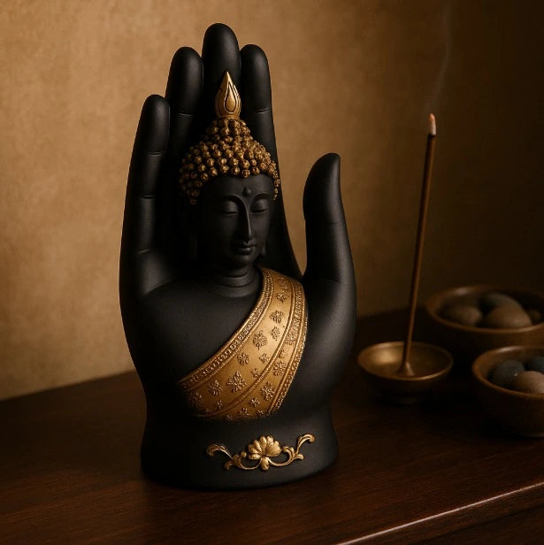 Hand Gautam Buddha Resin Idol (10 CM)