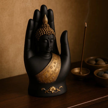 Hand Gautam Buddha Resin Idol (10 CM) - 2