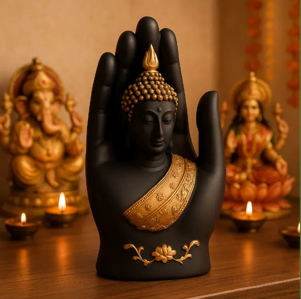 Hand Gautam Buddha Resin Idol (10 CM)