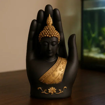 Hand Gautam Buddha Resin Idol (10 CM) - 5