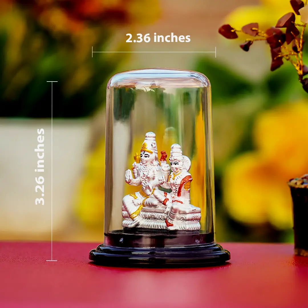 Shiv Parvati Idol  999 Pure Silver
