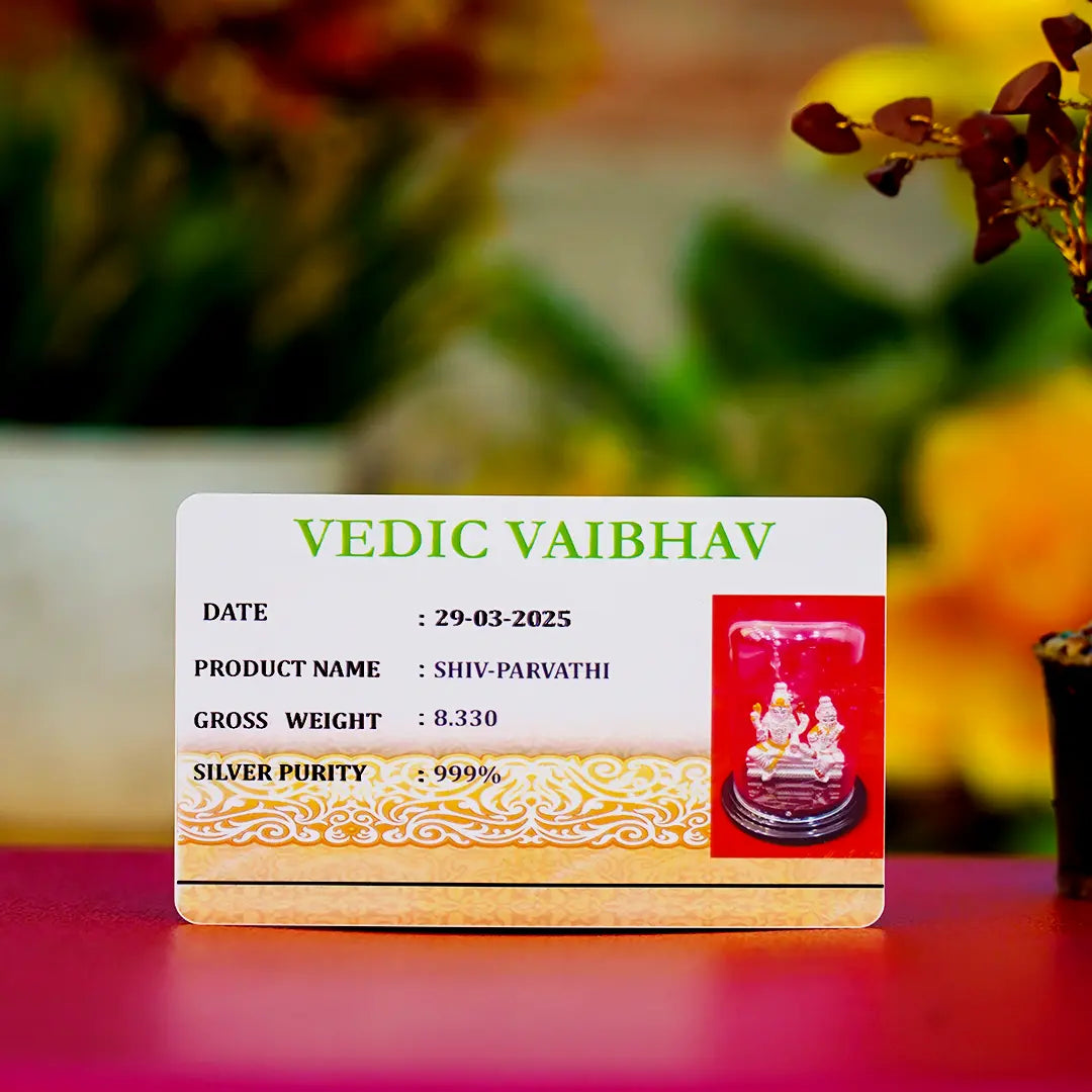 Shiv Parvati Idol  999 Pure Silver