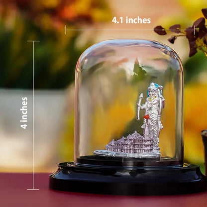 Shri Ram Silver Idol with Ram Mandir