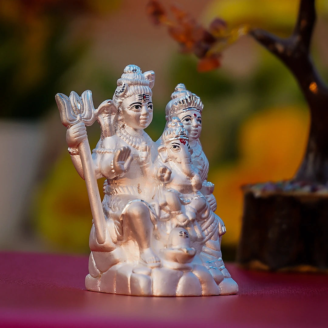 Shiv Parivaar Idol – 999 Pure Silver Murti