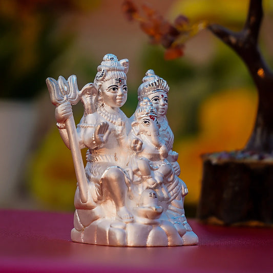 Shiv Parivaar Idol – 999 Pure Silver Murti