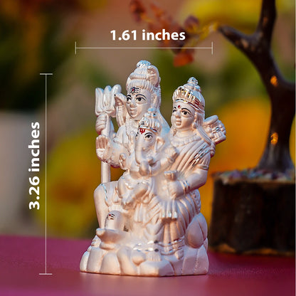 Shiv Parivaar Idol – 999 Pure Silver Murti