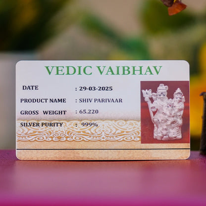 Shiv Parivaar Idol – 999 Pure Silver Murti