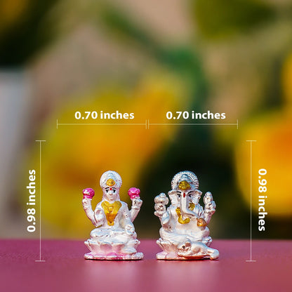 Mini Laxmi Ganesh Ji Idol Set – 999 Pure Silver