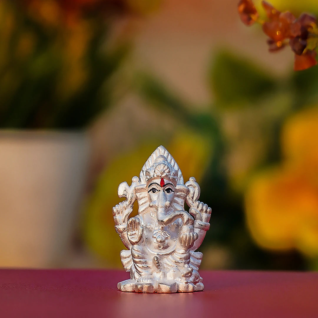 Laxmi Ganesh Ji Idol Set – 999 Pure Silver