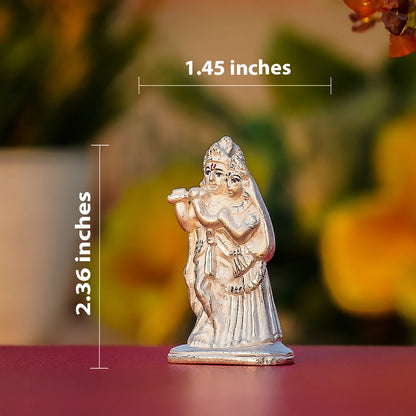 Radha Krishna Idol – 999 Pure Silver