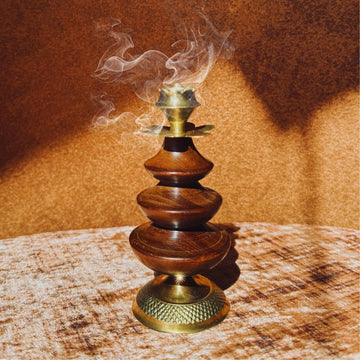 Wooden Home Decorative Single Agar Batti Stand Showpiece - 4