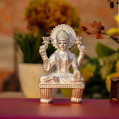 Laxmi Ganesh Ji Pure Silver Idol Set