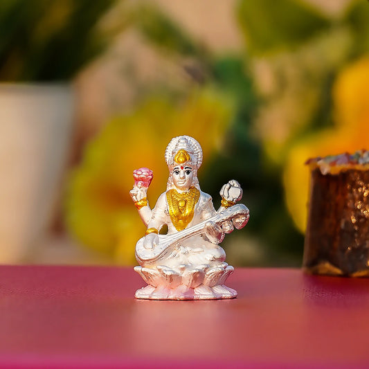 Maa Saraswati Idol – 999 Pure Silver