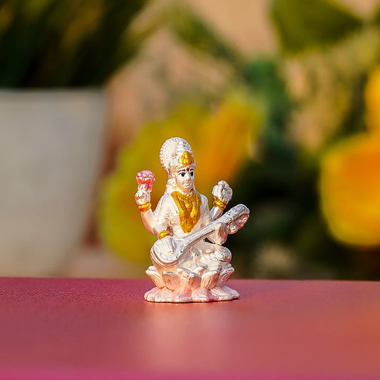 Maa Saraswati Idol – 999 Pure Silver