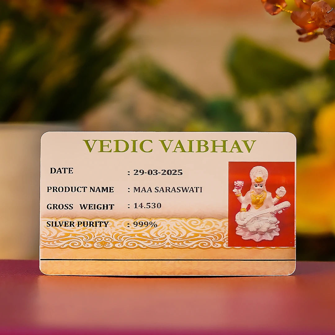 Maa Saraswati Idol – 999 Pure Silver
