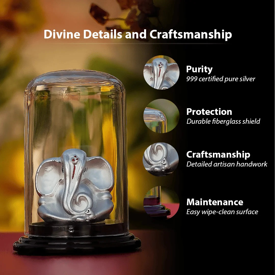 Ganesha Idol 999 Pure Silver