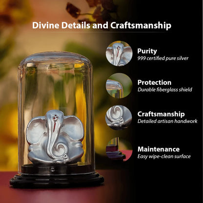 Ganesha Idol 999 Pure Silver