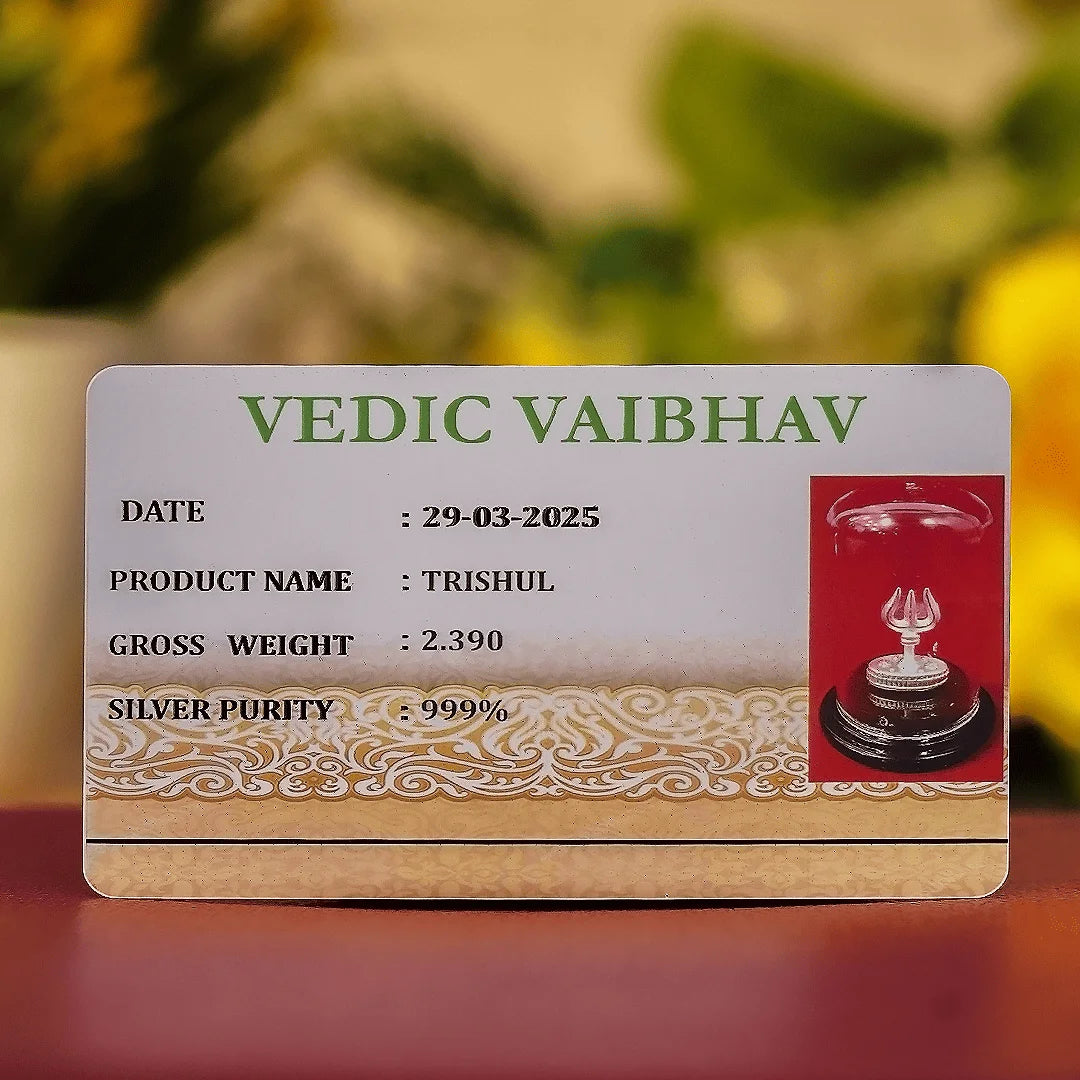 Silver Shiv Trishul - 999 Pure Silver