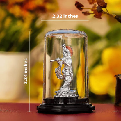 Silver Lord Krishna Idol